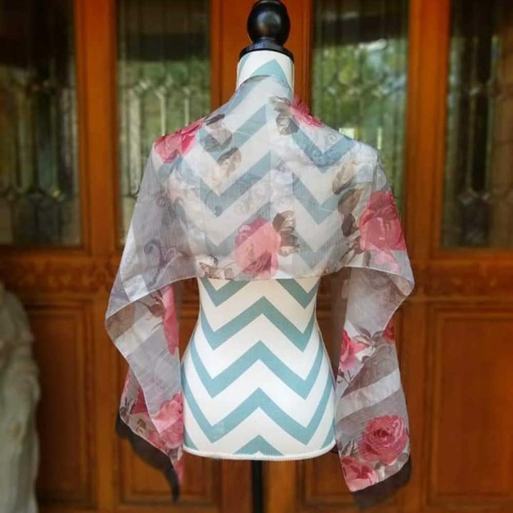 Sheer Rose Scarf